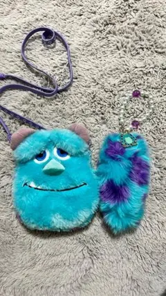 モンスターズインク　サリー　ポーチ　尻尾キーホルダー