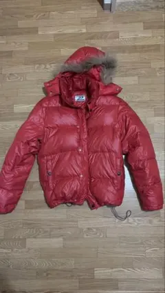 90s PIKO ダウンジャケット赤 ファー y2k 平成