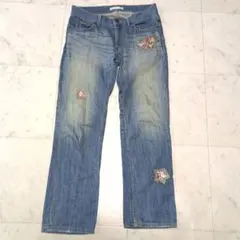 TSUMORI CHISATO 刺繍ロゴ デニムパンツ 1のサムネイル