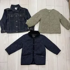 デニムジャケット　キルティングジャケット　3点セット　110cm
