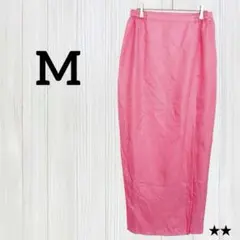 ★1点物❤️大人可愛い ロング タイト スカート【M】華やか ピンク ヴィンテージ
