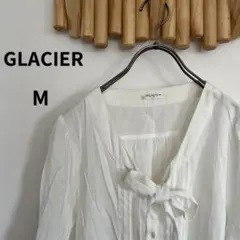 グラシア【M】リボン ボウタイ ブラウス 半袖 春夏 ホワイト ハニーズ