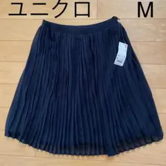 新品　ユニクロ　シフォン　プリーツスカート　M