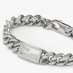 極美品】フェンディ 7AJ539 ブレスレット バゲット 喜平チェーン FF