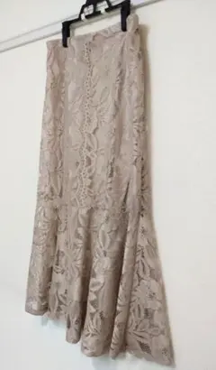 クラシカルエルフ　花柄レース　ロングスカート（XL）のサムネイル