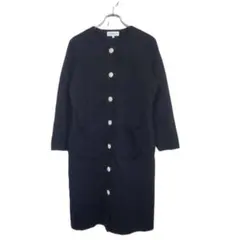 美品 YVES SAINT LAURENT ロングカーディガン L 黒 秋冬のサムネイル