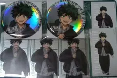 ヒロアカ ベースヤード ビッグカンバッジ オーロラ メタルカード 緑谷セット