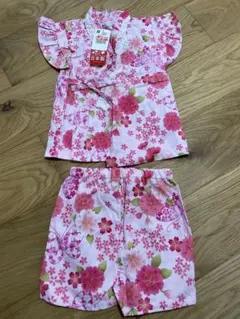 【新品・ま未使用・タグ付き】ベビー　甚平 80cm