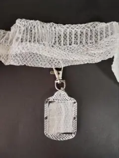 ■金運アップ■白蛇キーホルダー