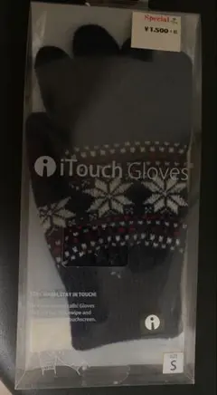 iTouch Gloves 手袋 Sサイズ ネイビー ノルディック柄　5本指のサムネイル