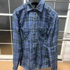 Nudie Jeans 長袖ネルシャツ XS 青系チェック
