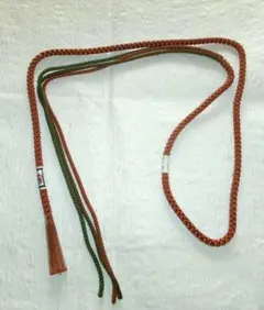 丸ぐけおしゃれ帯しめ　明るめ茶色に３色のひも付き