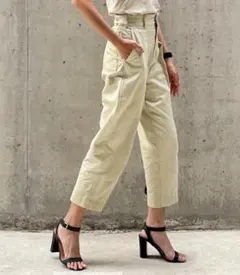 ユニクロ　ベイカーパンツ　ベージュ　61　ユニクロ　ミリタリー　ワークパンツ