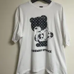 SIDEWAY STANCE ベアプリント Tシャツ ホワイト
