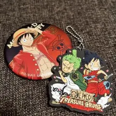 ワンピース　缶バッチ　ラバーキーホルダー