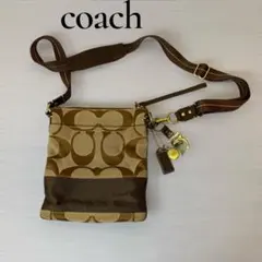 COACH コーチ 1シグネチャー キャンバス ショルダーバッグ ブラウン