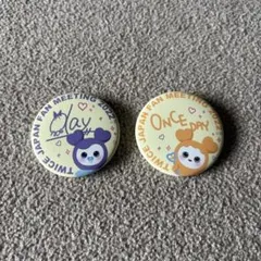 TWICE FCオフラインくじ ラブリー缶バッジ サナ ジヒョONCEDAY