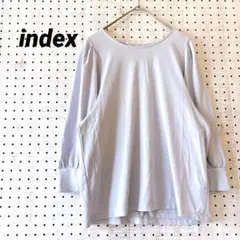 インデックス バックボタンカットソー バルーンスリーブ（M）ライトブルーパープル