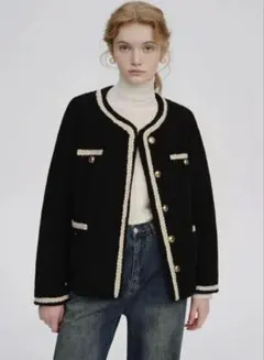 ANLEM 　新品未使用　ノーカラージャケット ブラック