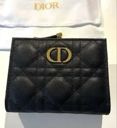 Dior Caro Dahlia ブラック 二つ折り財布