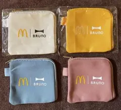 【新品・未使用】マクドナルド福袋2024BRUNOコラボ コインポーチ４個セット