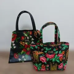 【2点セット】FElLER 花柄トートバッグ