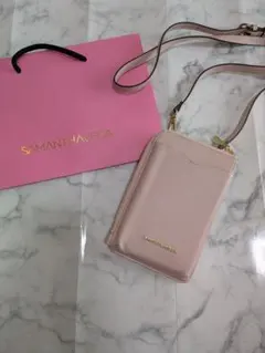 SAMANTHAVEGA ピンク スマホショルダーバッグ　サマンサタバサ