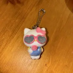 ハローキティ フロッキー キーホルダー ガチャ