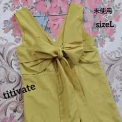 お値下げ♪未使用☆titivate♡リボン付きオールインワンのサムネイル