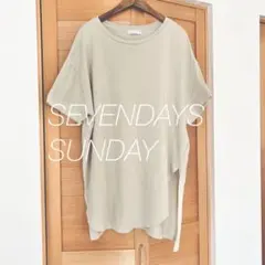 【SEVENDAYS SUNDAY】カットソー 生成り ベージュ 半袖 シンプルのサムネイル