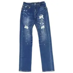 G06360V 未使用品 AVIREX スキニー デニム パンツ：L ブルー