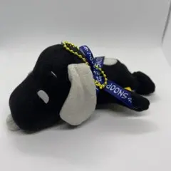 【新品】スヌーピー 寝そべりマスコットボールチェーン ロゴ入りブルーリボン