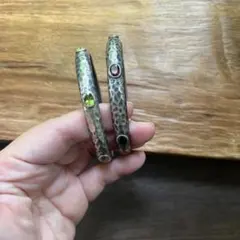 銀製ハンマードバングル 2本セット