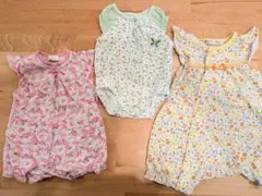 ベビー服 70サイズ ロンパース3点セット carter’s含む 花柄 女の子