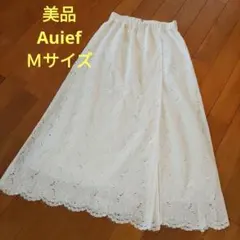 美品⭐Auief レース フレアスカート ホワイト 38・Ｍサイズのサムネイル