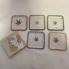 伝統美　和紙 銘々皿　5枚セット　完全防水