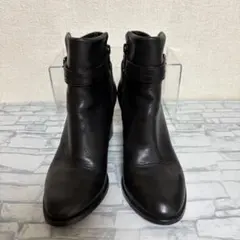 【美品】ダイアナ　ショートブーツ 23cmベルト黒DIANAレザー
