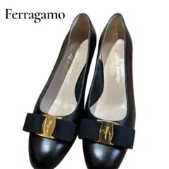Ferragamo ブラックリボンフラットパンプスのサムネイル