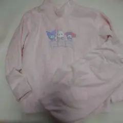 ちいかわサンリオコラボピンクフリースパジャマ（キャラクター刺繍）