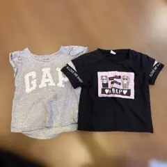 GAP グレーTシャツと黒Tシャツセット