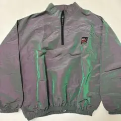 古着 希少 USA製 サーフスタイル ハーフジップ プルオーバ 玉虫色 80s