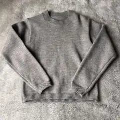 《3/20までの出品》 グレー ニット 長袖 セーター S