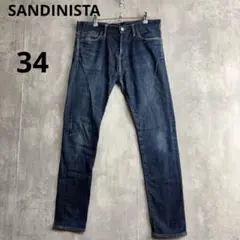 サンディニスタ　デニムパンツ　メンズ　ボタン 34 Lサイズ相当　ストレートのサムネイル