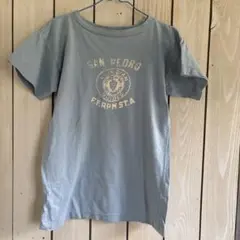 45rpm カレッジロゴ プリントTシャツ 水色のサムネイル