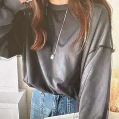 JaVa ジャバコラボ　バックプリント　長袖ロンTシャツ