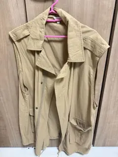 MOUSSY ミリタリーベスト ベージュ F