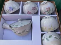 未使用★Yuki Torii 花柄茶碗と急須セット