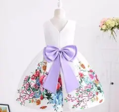 美品☆140㎝♡パープル　キッズドレスのサムネイル