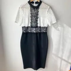 ZARA パーティドレス　フォーマルドレス　レース　ブラック　タイト
