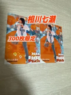 BBM相川七瀬始球式カード300シリアルカード、ノーマルカード2枚セット
